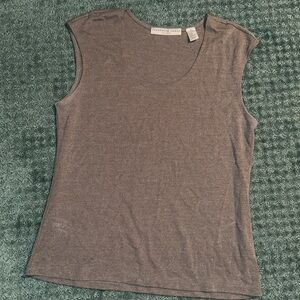 Josephine Chaus medium gray scoop neck tank